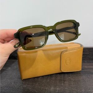 Crap Eyewear Olive Green Sunglasses with Tan Case. The heavy tropics